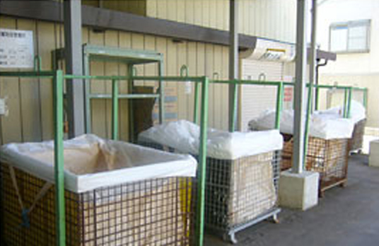 Recycled material storage